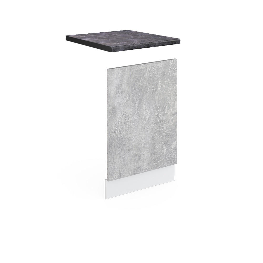 FRONTBLENDE R-Line Beton 45 cm, AP Anthrazit - Schieferfarben/Weiß, Holzwerkstoff (45/57.2/1.6cm) - Vicco