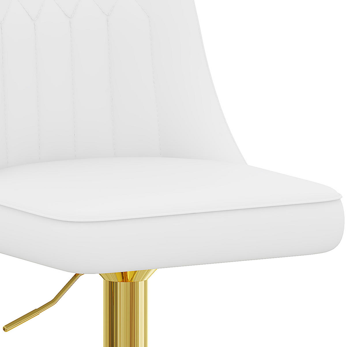 BARHOCKER höhenverstellbar 2er-Set drehbar Weiß-Gold - Goldfarben, Metall (44/117.5/44.1cm) - Meubliv
