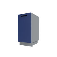 KÜCHENUNTERSCHRANK Bonn D1D/40 Marineblau Matt / Grau Matt 40 / 50 / 82cm - Blau/Grau, Holz/Holzwerkstoff (40/82/50cm) - Feldmann-Wohnen