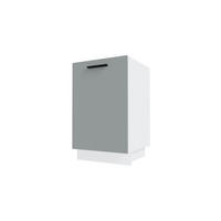 KÜCHENUNTERSCHRANK Bonn Dust Grey Matt / Weiß Matt 50 / 50 / 82cm - Weiß/Grau, Holz/Holzwerkstoff (50/82/50cm) - Feldmann-Wohnen