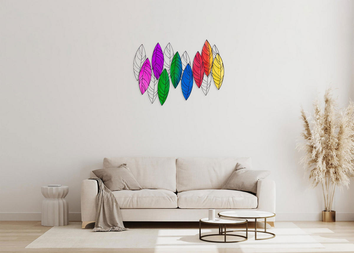 WANDDEKO Bunt 117/82 cm - Multicolor, Metall (5.5/82/8cm) - KUNSTLOFT