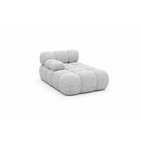 CHAISELONGUE Modular, Bouclé-Stoff Abriamo, Hellgrau, Links, Selia - Hellgrau, Holz (95/70/160cm) - Kaiser Möbel