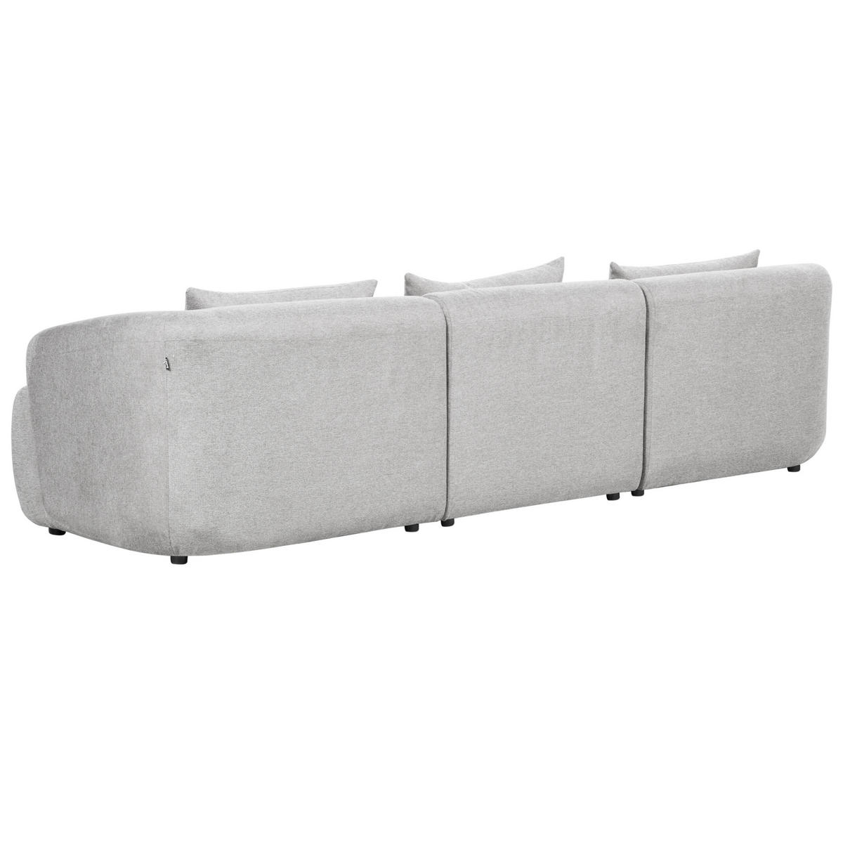 3-SITZER-ECKSOFA Stoff hellgrau linksseitig Svansele - Grau, Textil (278/174cm) - Beliani