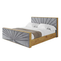 POLSTERBETT mit Bettkasten, Fußteil und Lattenrost, Boxbett mit Matratze H3/H4 - ENZO6-Z 200x200 Grau - Grau, Holzwerkstoff/Textil (200/200cm) - ALTDECOR