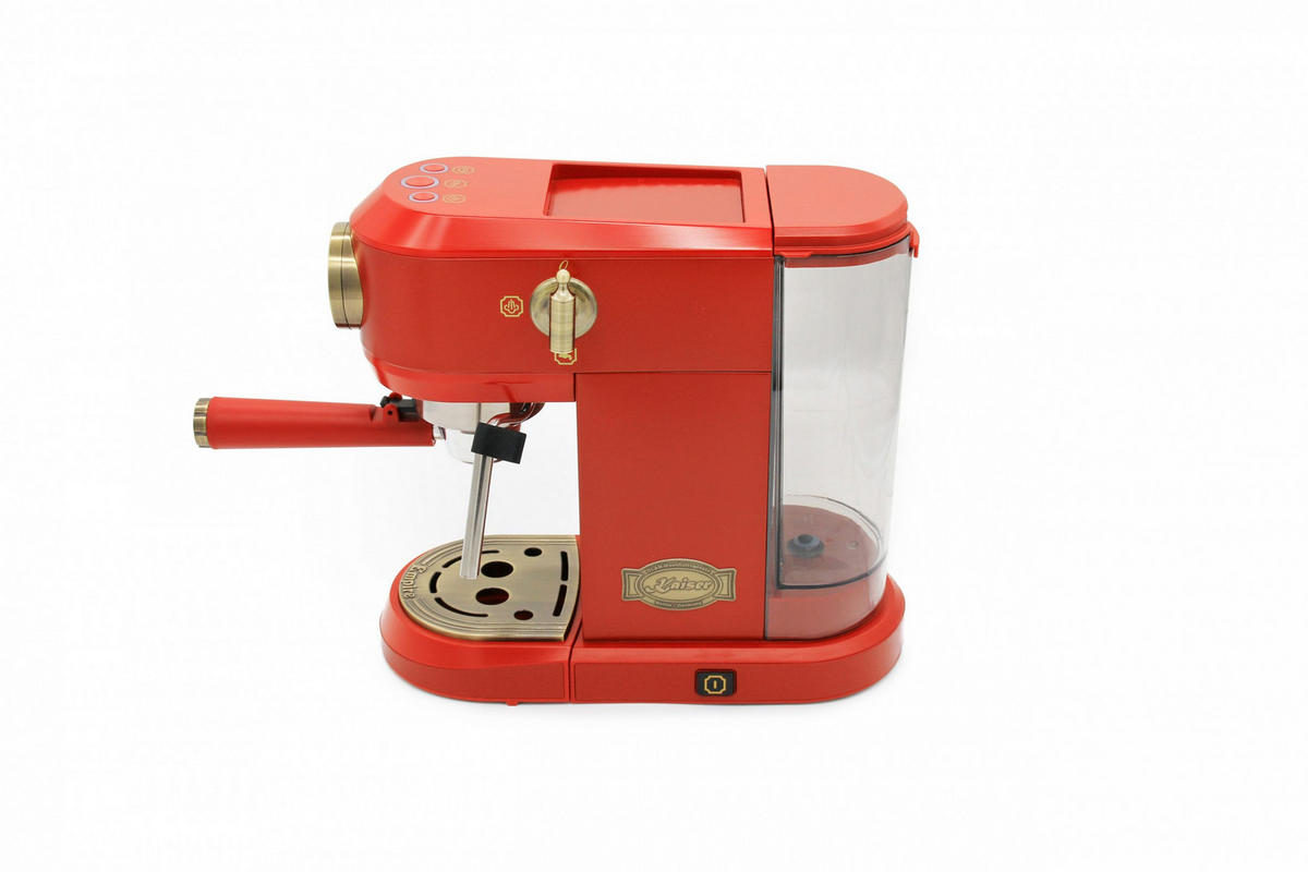 KAFFEEMASCHINE KA 2005 RotEm, Bordeaux , 19 bar, Siebträger-Espressomaschine - Bordeaux, Metall (14.5/31/29.5cm) - Kaiser Küchengeräte