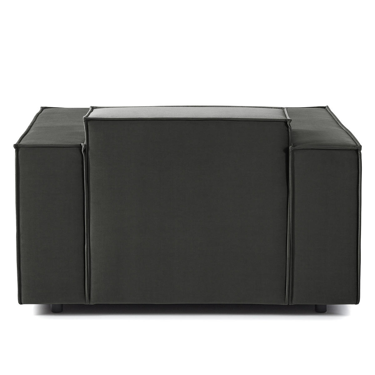 SESSEL - Schwarz/Grau, Kunststoff/Textil (120/70/96cm) - home24