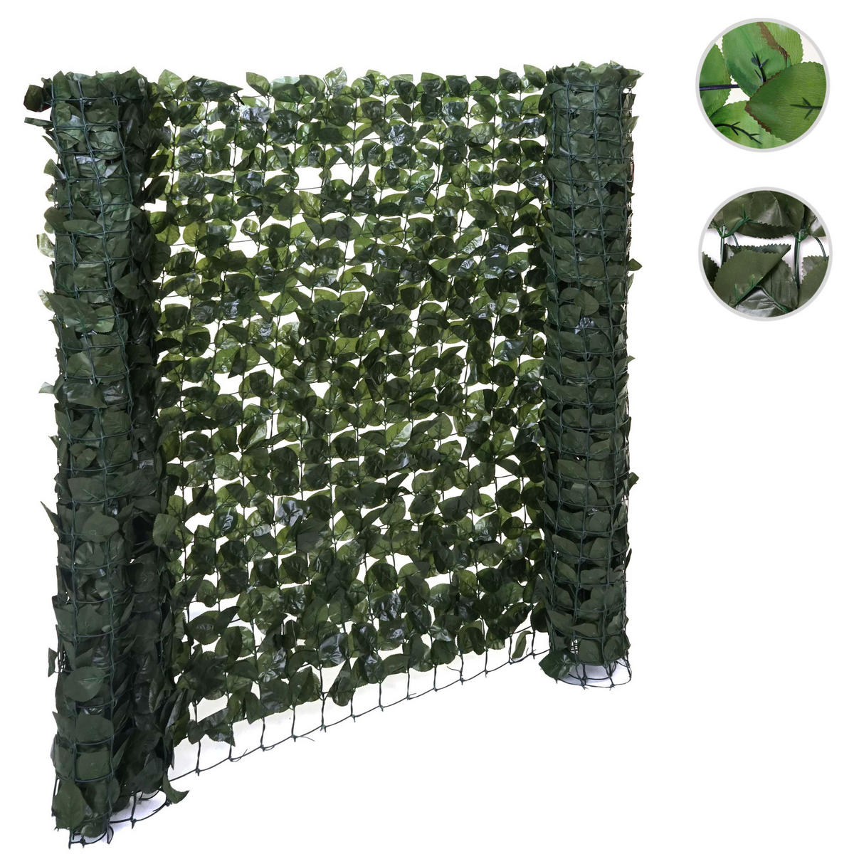 BALKONSICHTSCHUTZ BUCHE I Dunkelgrün - Dunkelgrün, Textil (300/100cm) - MCW