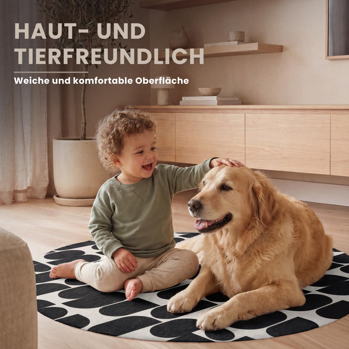 KOBERCE - Moderné - vzorované - čierne - 90x90 cm - čierna, textil/plast (90/0.4cm) - OnlyWow