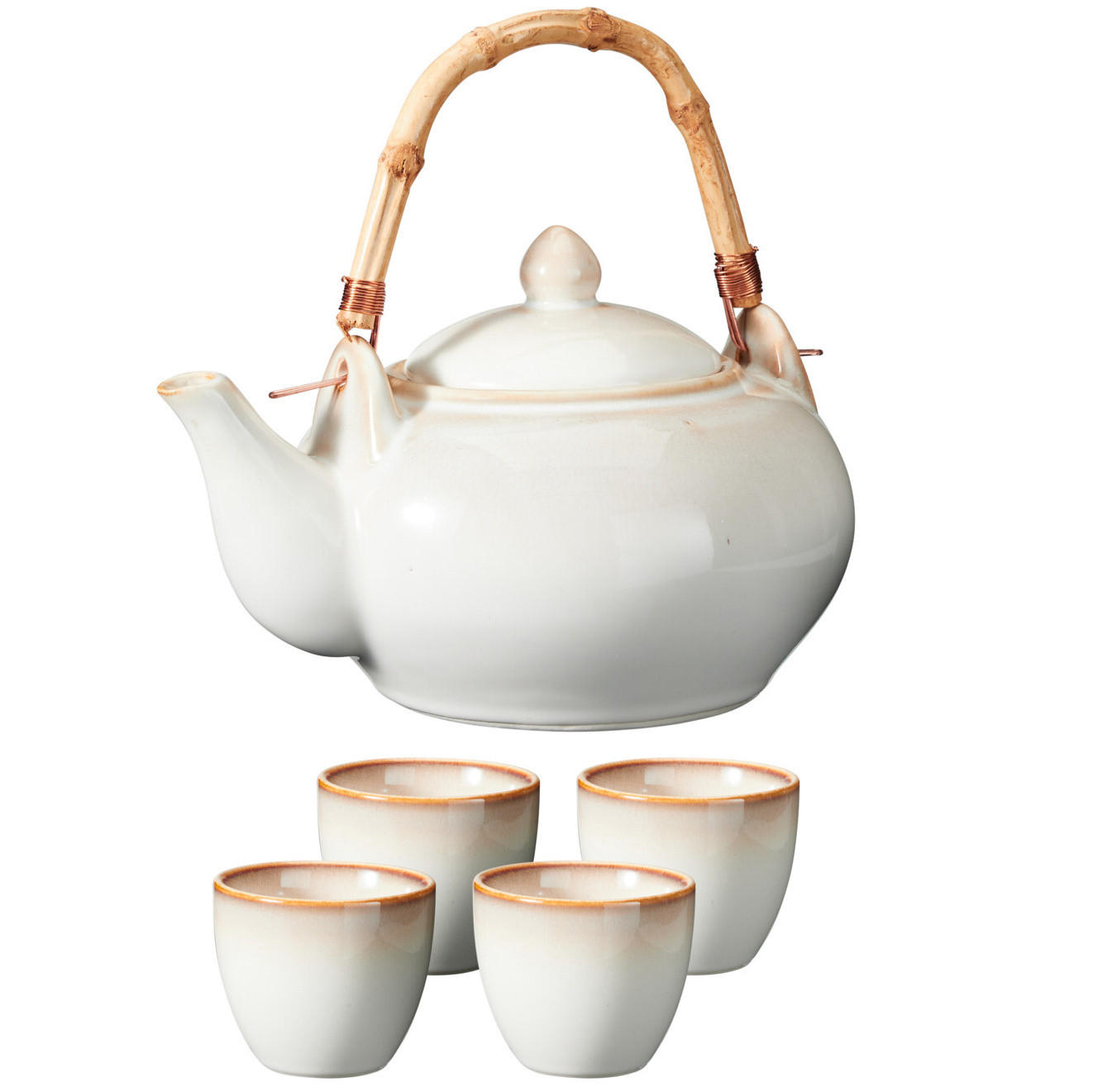 Excellent Houseware Teeservice Grau 19x19 cm