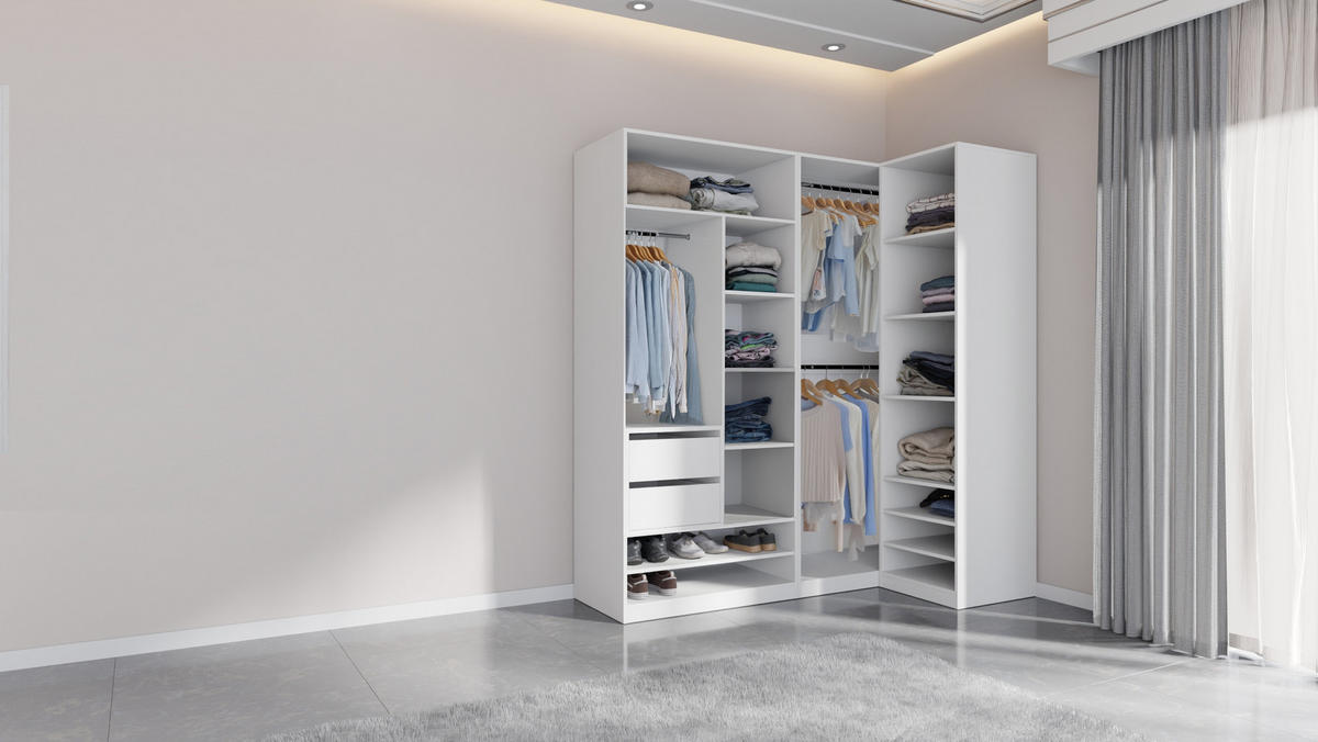 MEHRZWECKREGAL OFFEN TRES 05 Weiß 50/206/51 cm - Weiß, Holzwerkstoff (50/206/51cm) - Marmex Möbel