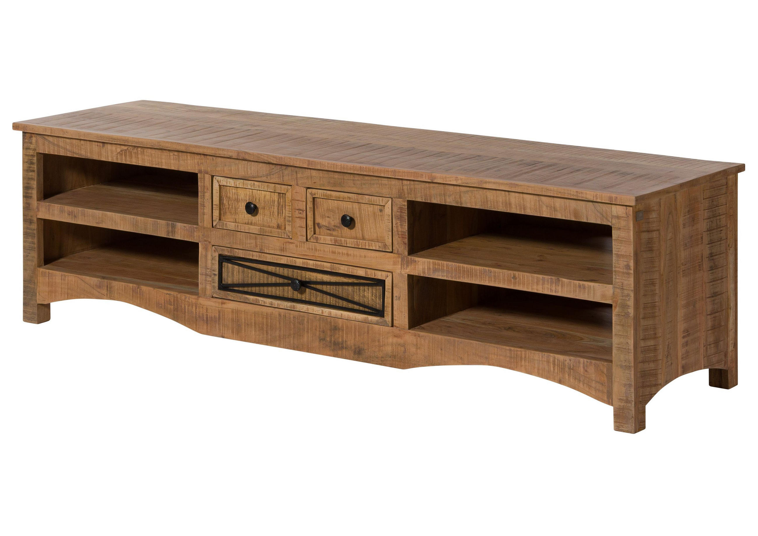 TV-BOARD Akazie 180x50x50 natur versiegelt NATURE OF SPIRIT #218 - Naturfarben, Holz (50/50/180cm) - Massivmoebel24