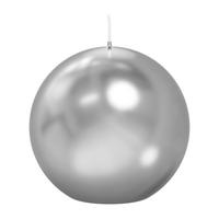 KUGELKERZEN Silber Ø 100 mm, 6 Stück - Silberfarben, Paraffin (10/10/10cm) - Wiedemann Kerzen