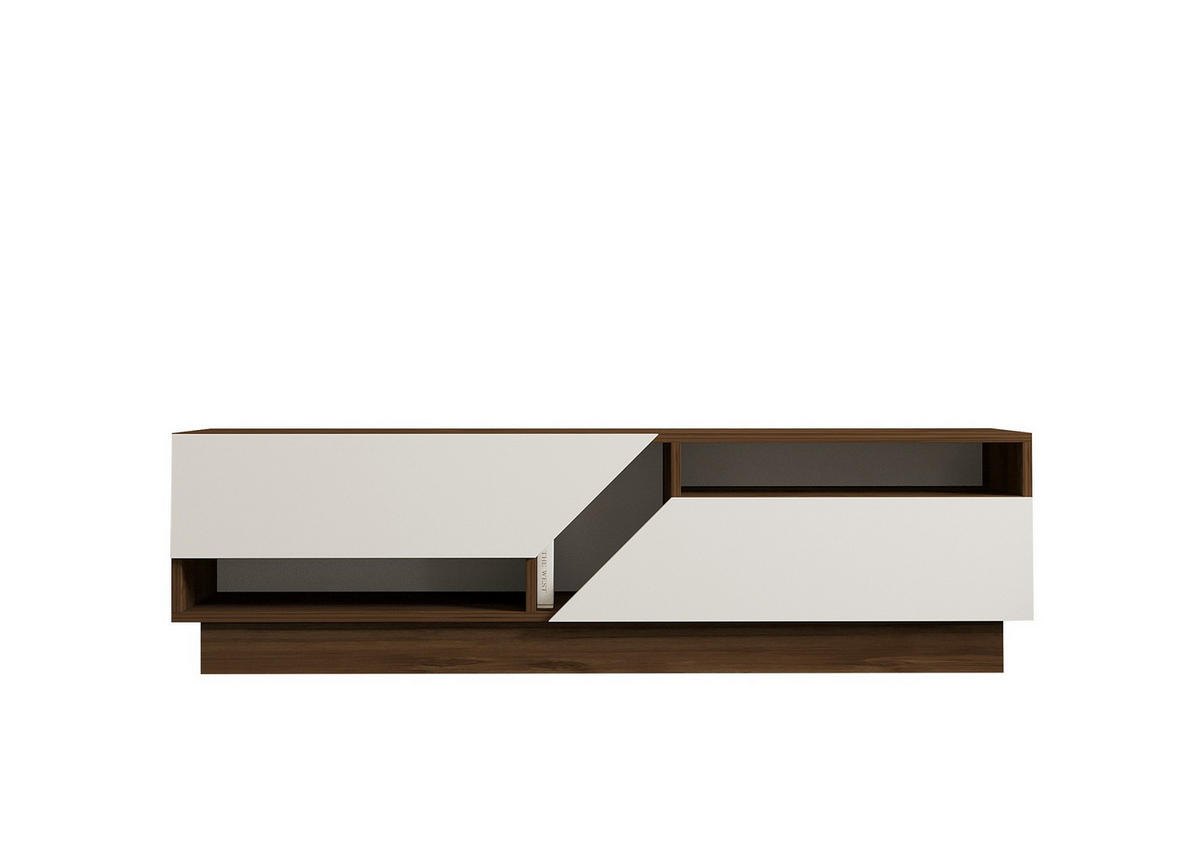 TV-MÖBEL koza weiss - Weiß, Holz (40/45/160cm) - Habitat Garten