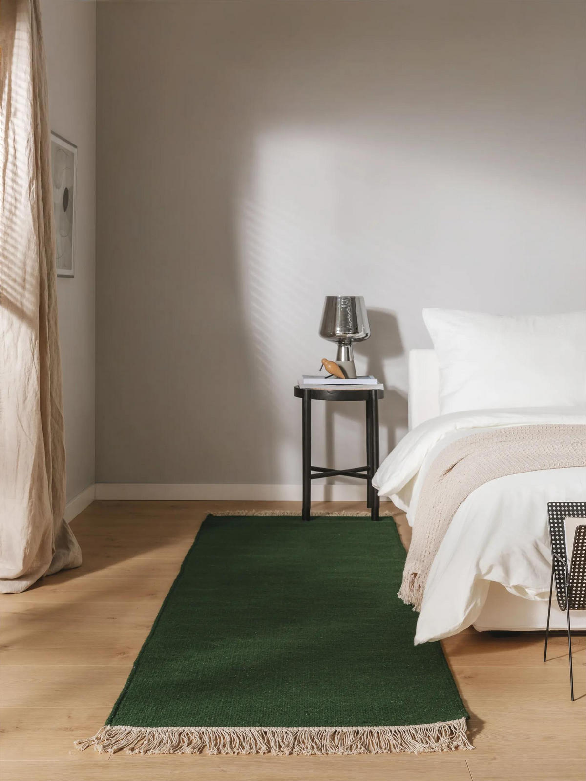 VLNENÝ koberec Liv Tmavo zelená 80x250 cm - tmavozelená, textil/prírodné materiály (80/250cm) - benuta Pop