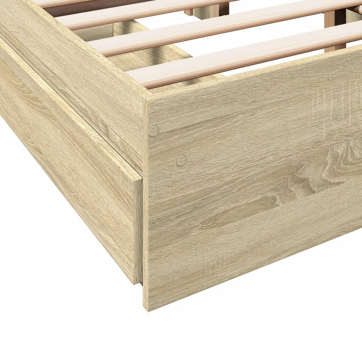 BETTGESTELL Mit Schubladen Sonoma-Eiche 140/200Cm Holzwerkstoff - Braun, Holzwerkstoff (140/200cm) - vidaXL