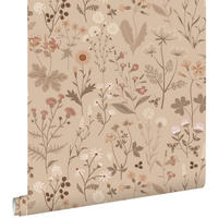 TAPETE Feldblumen 53 cm x 10.05 m - Beige, Papier (53/1000cm) - ESTAhome
