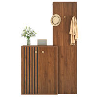 KOMPAKTGARDEROBE 115/38,5/191,5 cm mit Schuhschrank, Kleiderstange und verstellbaren Einlegeböden, Nussbaum - Walnussfarben, Holzwerkstoff (115/191.5/38.5cm) - Redom