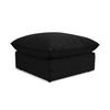 POUF Bouclé Stoff Schwarz - Schwarz, Holzwerkstoff/Kunststoff (75/45/75cm) - Makamii