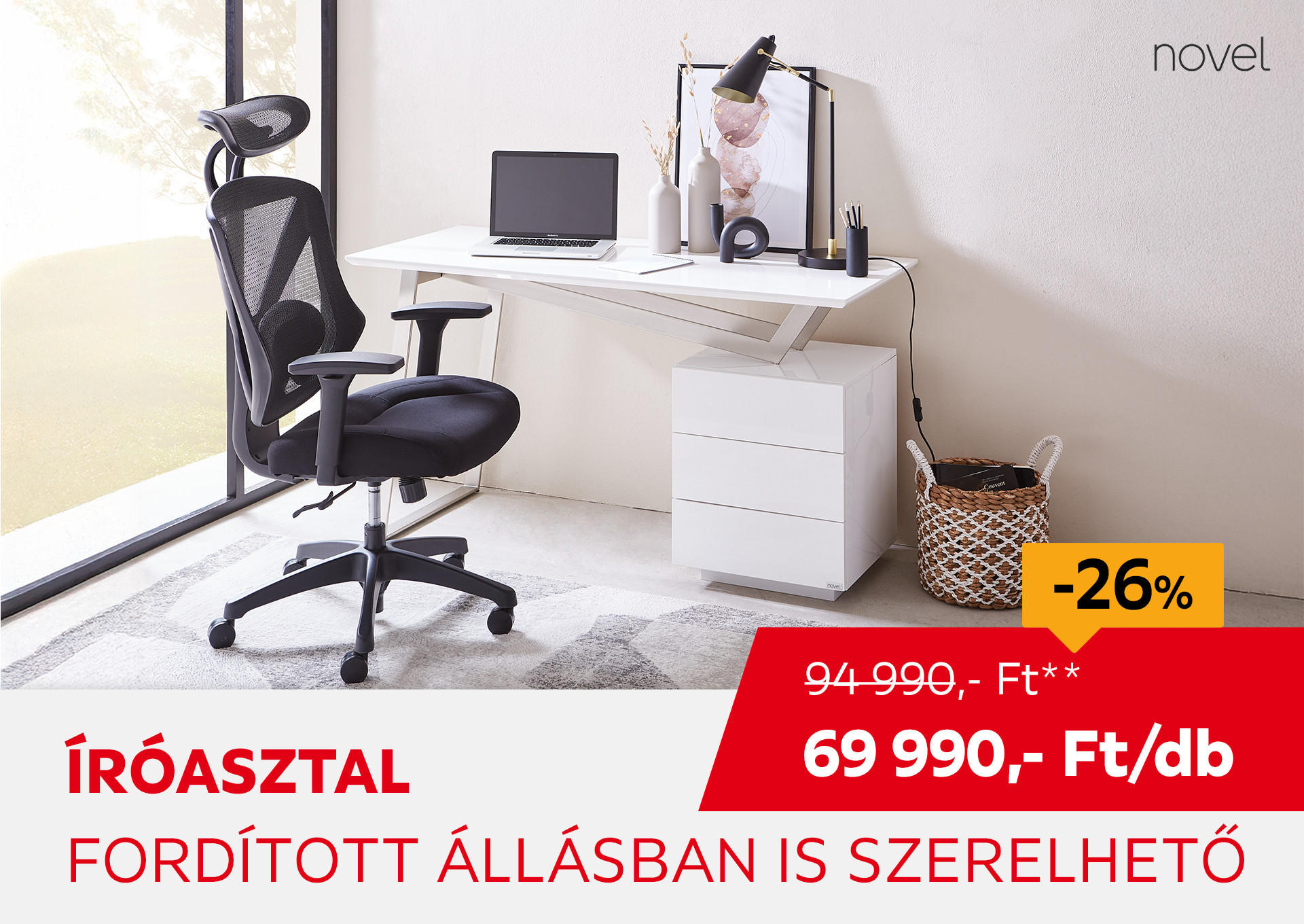 ÍRÓASZTAL Kiemelt termék 94990 Ft.- helyett 69990 Ft.-