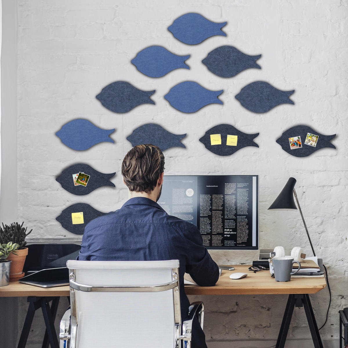 12XFILZPINNWAND - Multicolor, Textil (30/16/0.9cm) - Relaxdays