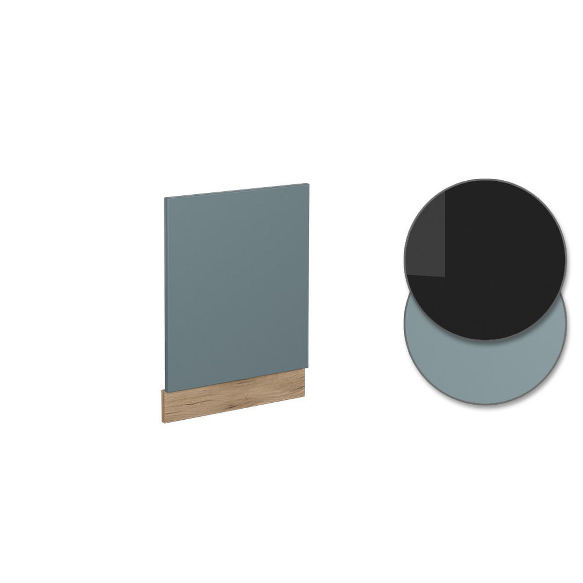 FRONTBLENDE R-Line Blau-Grau 45 cm, AP Anthrazit - Honigeiche/Eiche Wotan, Holzwerkstoff (45/57.2/1.6cm) - Vicco