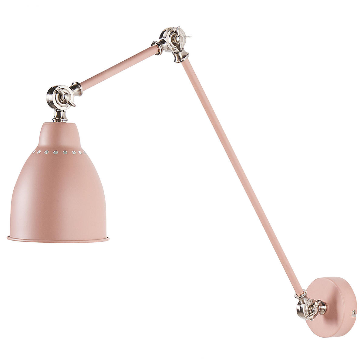 WANDLAMPE Rosa/Silber Mississippi - Pink/Silberfarben, Metall (14/44/78cm) - Beliani
