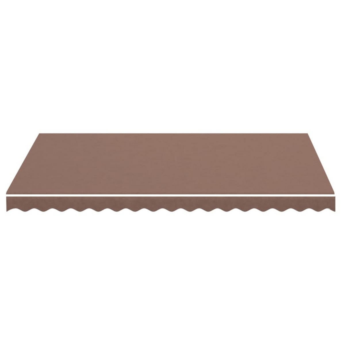 MARKISENSTOFF mit Volant| Braun, für 350x250cm Rahmen | Markisenbespannung Markisentuch - Braun, Textil (330/0.3/245cm) - DELUKE