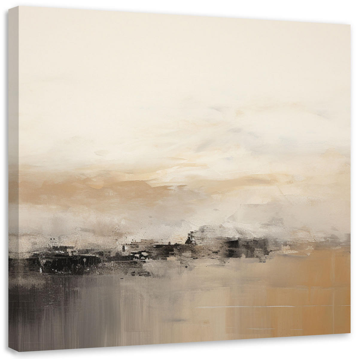 LEINWANDBILD Abstrakte Lofts Beige 40x40cm - Beige, Textil (40/40cm) - Feeby