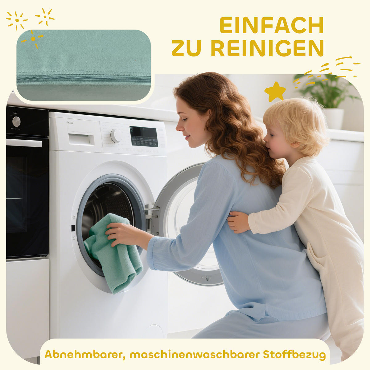 SCHAUMSTOFF Bausteine Kinder 15er-Set mit Bällepool, 200 Bälle Mehrfarbig - Multicolor, Textil (137.5/160cm) - AIYAPLAY