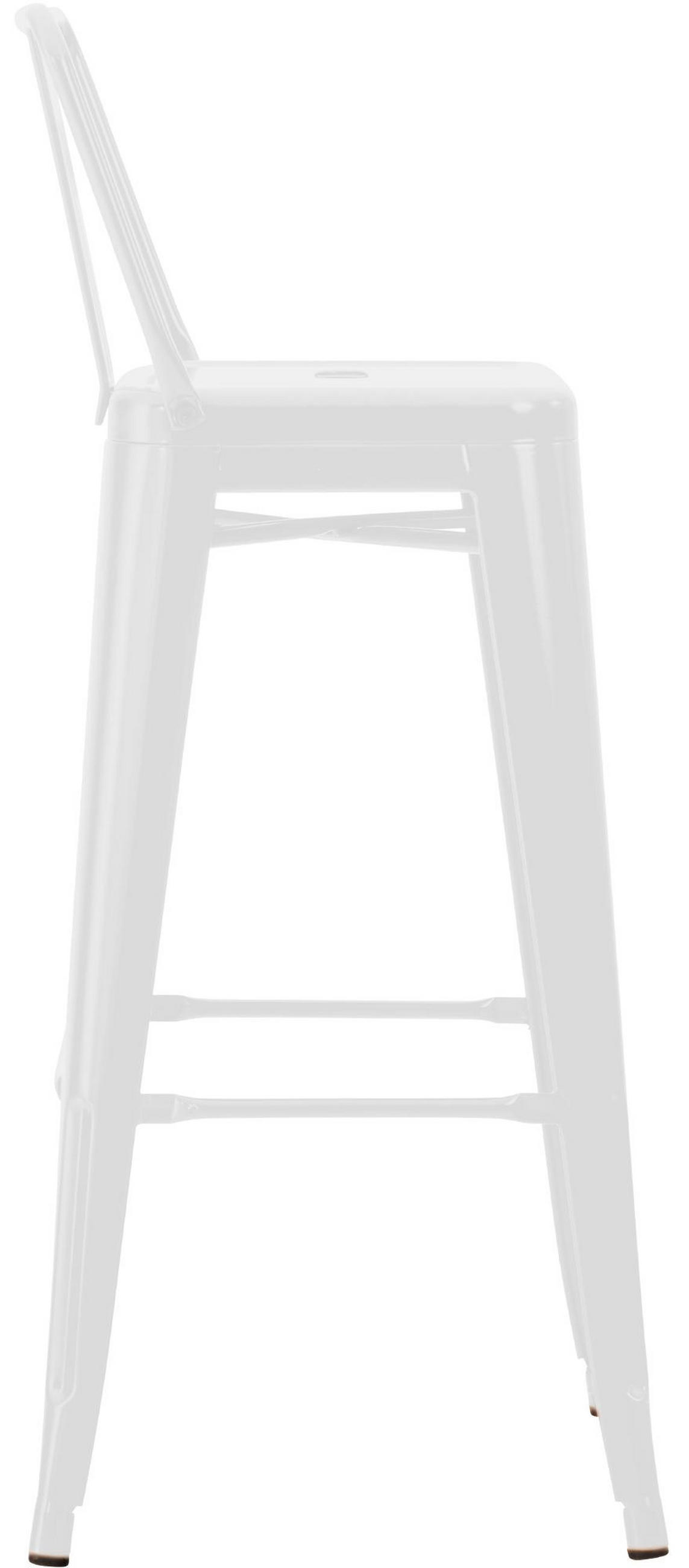 BARHOCKER 2er Set Lekel Metall Weiß - Weiß, Metall (44/96/43cm) - DELUKE
