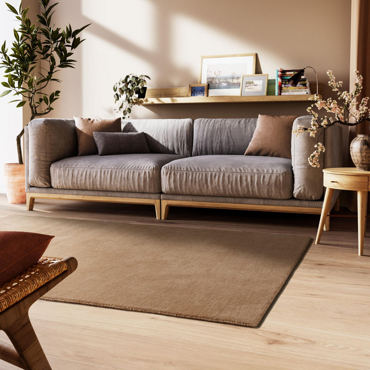 WOLLTEPPICH Nomade 190/240 cm - Sandfarben, Naturmaterialien (190/240cm) - Steffensmeier