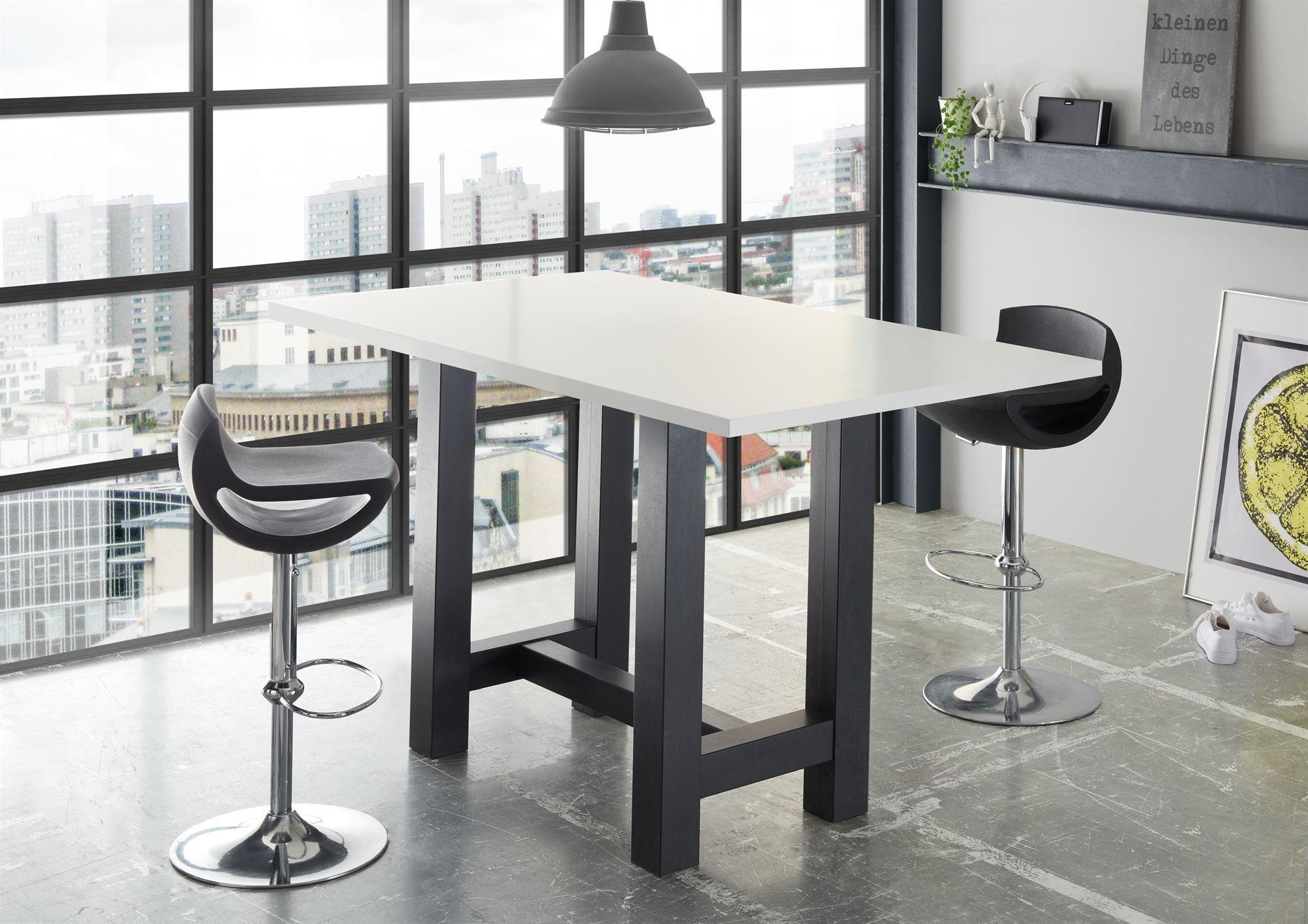 STEHTISCH Essa 2 140 x 70 x 105 aus Holzwerkstoff Weiß Matt Lack - Weiß, Holz (70/105/140cm) - 58aufmkessel