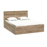 BETT NATURAL N-17 - Eichefarben, Holzwerkstoff - Meblini