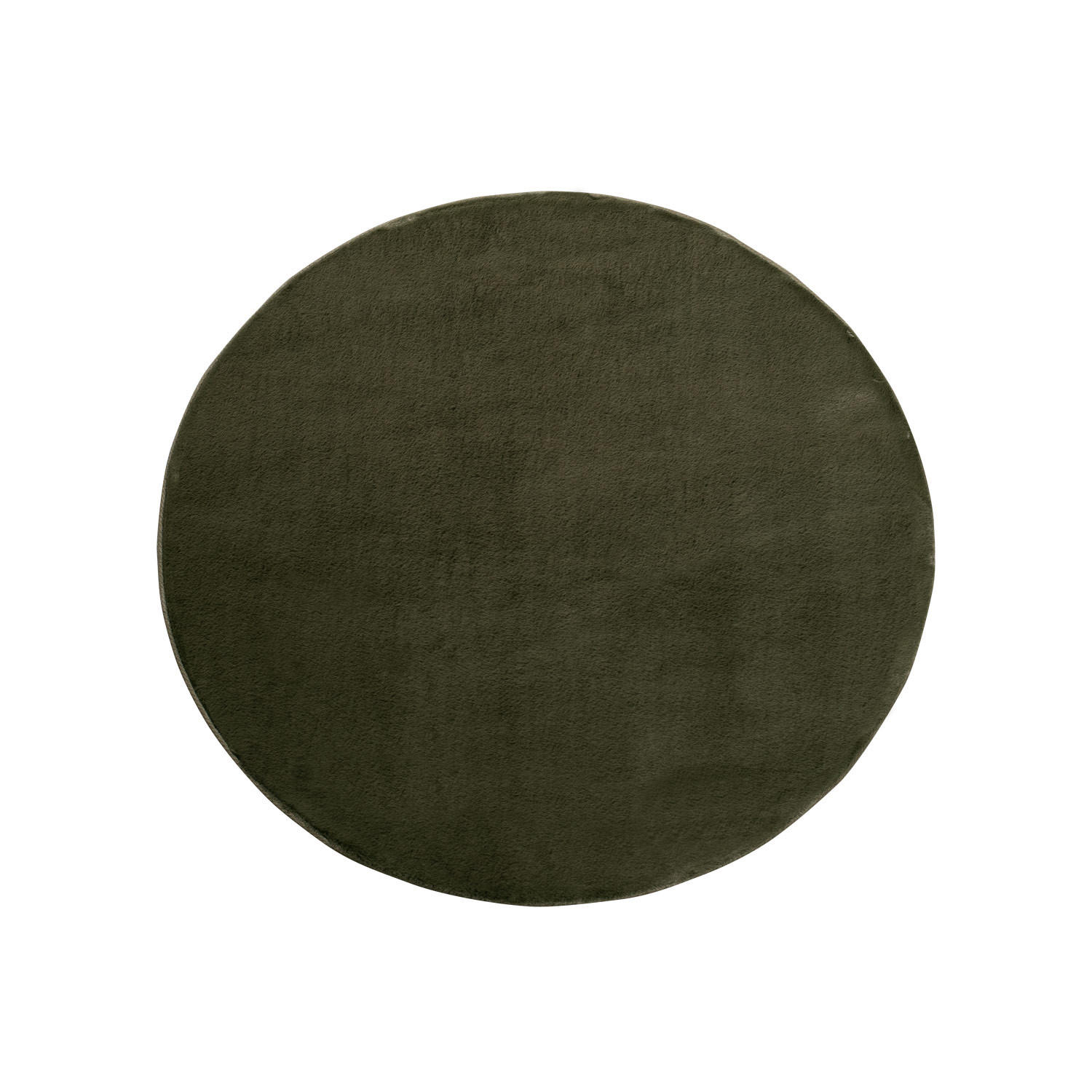 HOCHFLOR-TEPPICH Topia 400 Dunkelgrün 160 cm Rund - Grün, Textil (160/160cm) - carpet city
