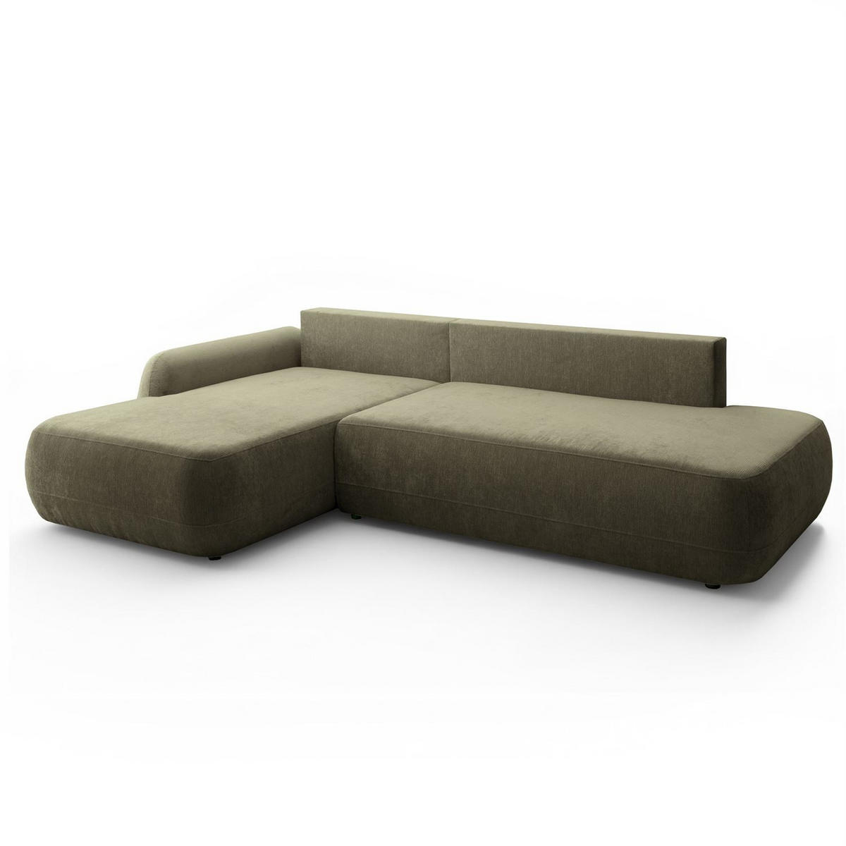 ECKSOFA GOYA mit Schlaffunktion und Bettkasten, Linke, Perfect Harmony 39 - Waldgrün, Textil (184/302cm) - Lookway