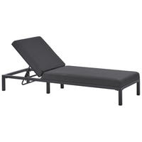 SONNENLIEGE Graphitgrau Lariano - Graphitfarben, Textil (205/33/72cm)