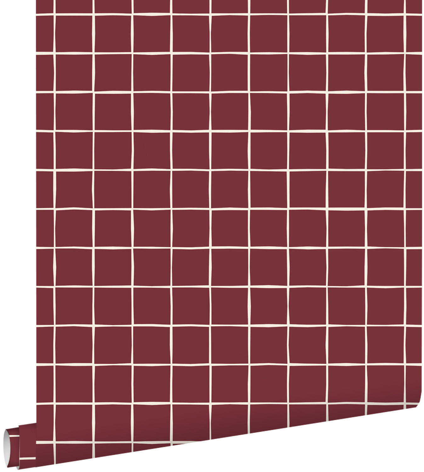 TAPETE Karomuster 50 x 900 cm - Rot, Papier (50/900cm) - ESTAhome
