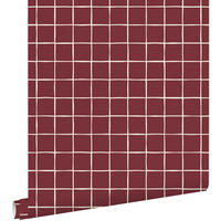 TAPETE Karomuster 50 x 900 cm - Rot, Papier (50/900cm) - ESTAhome