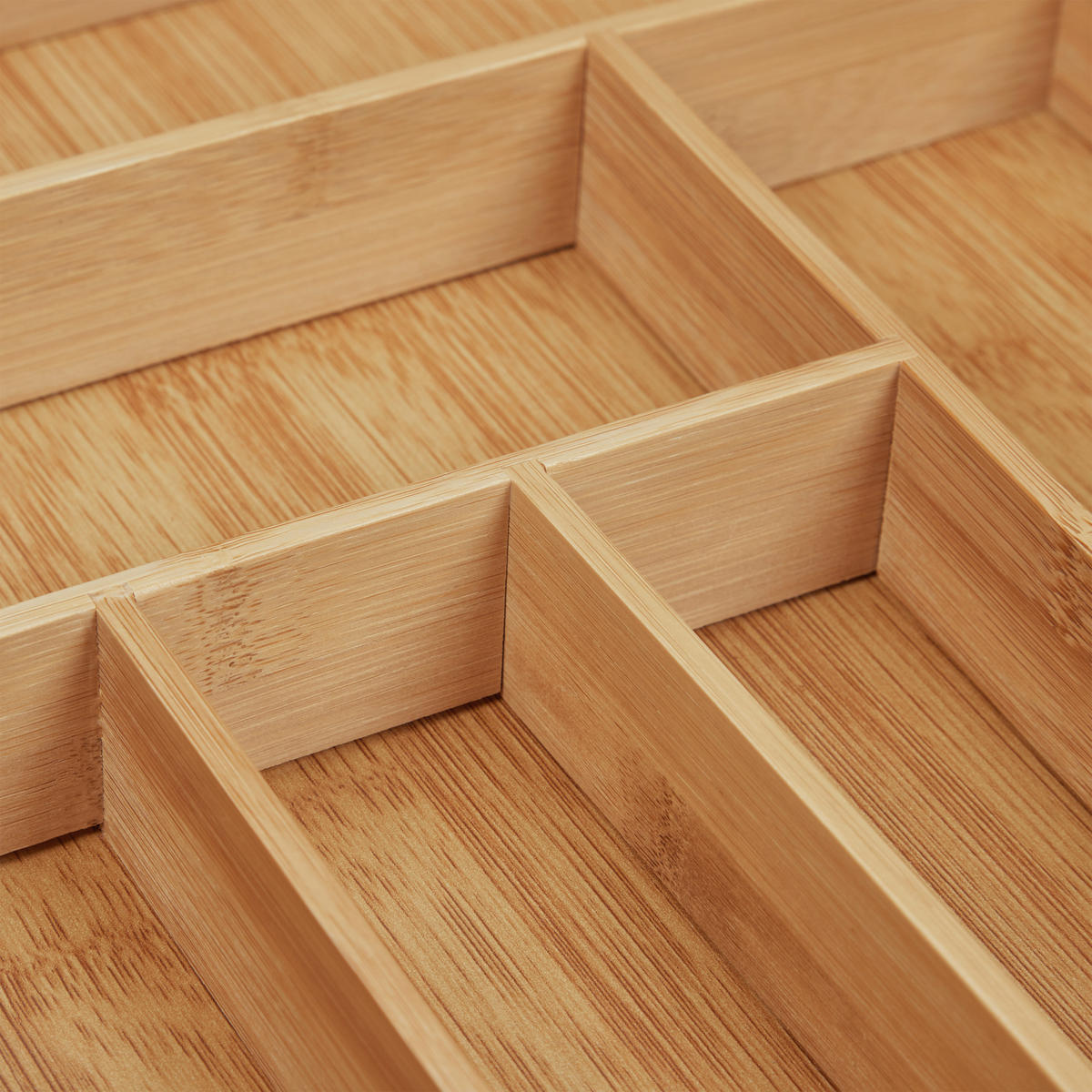 BESTECKKASTEN - Hellbraun, Holz/Holzwerkstoff (49.5/5/44.5cm) - Relaxdays