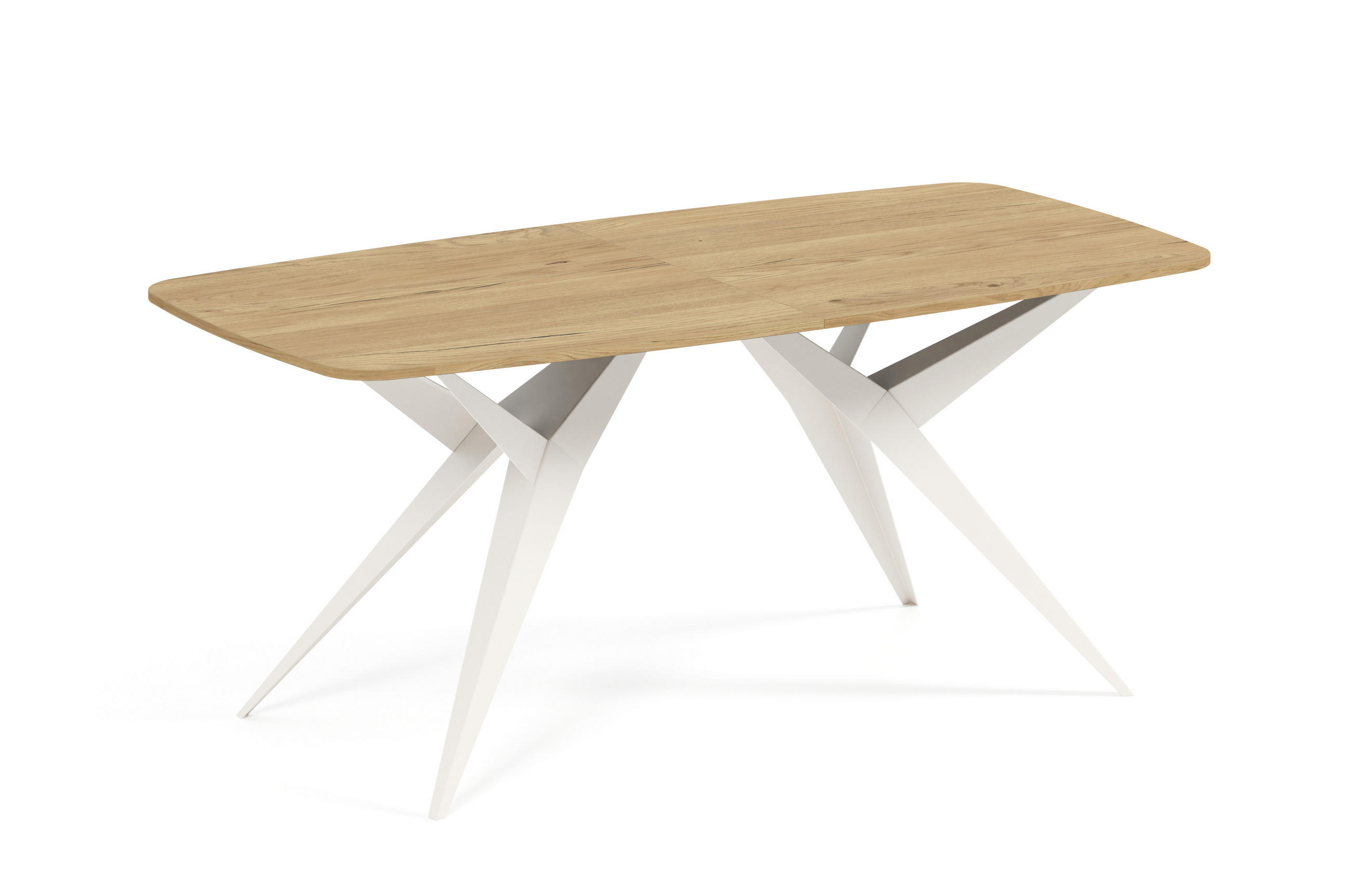 ESSTISCH AXIS - Kaschmir/Eichefarben, Holzwerkstoff/Metall (90/180/76cm) - Meblini