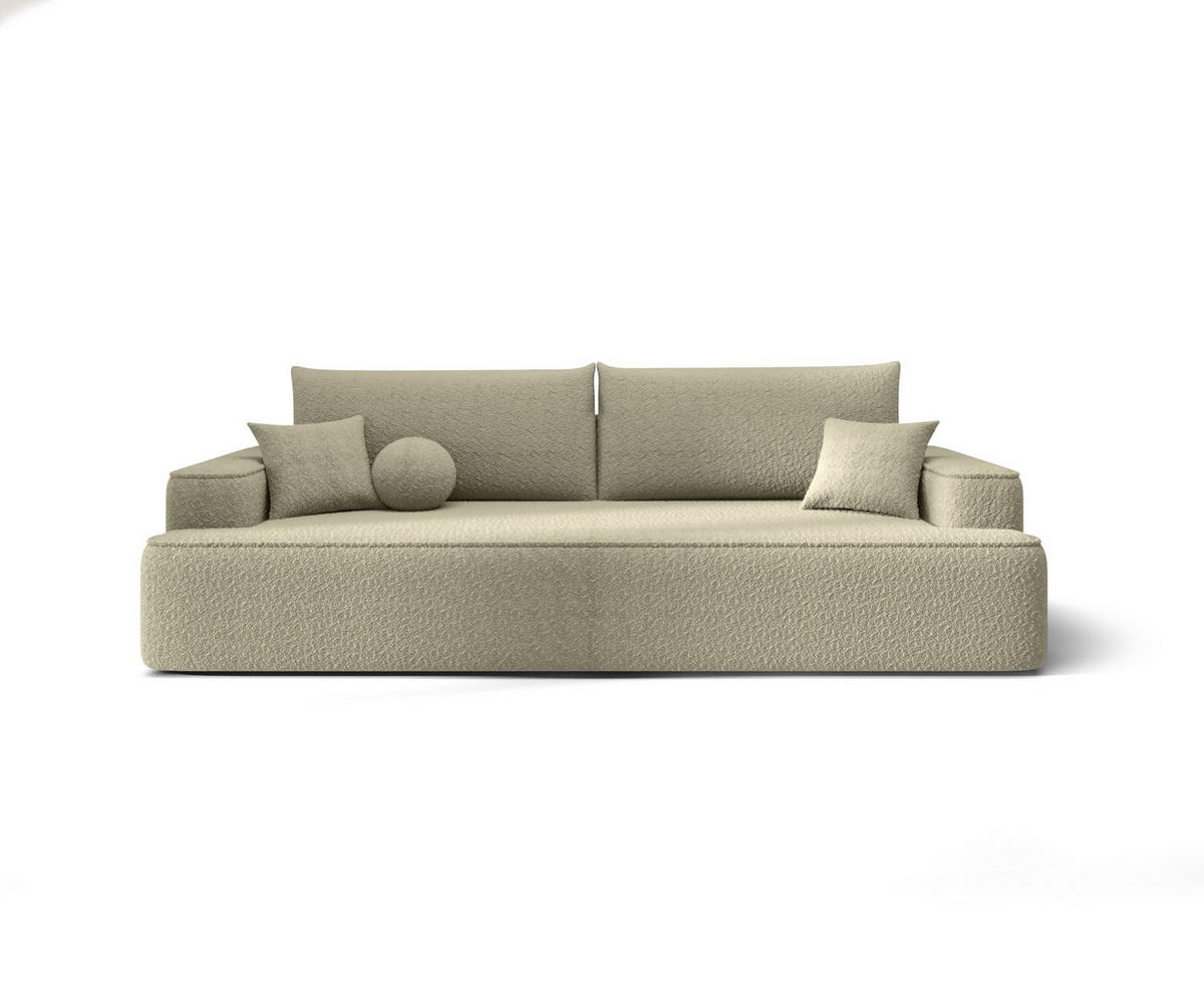 SOFA mit Schlaffunktion FIGO Quelle 06 - Beige, Textil (250/75/150cm) - Bedante