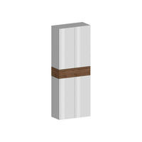 SCHUHSCHRANK Glänzendes Weiß, Eiche 38/76/200 cm - Weiß, Holzwerkstoff (76/200/38cm) - DMORA