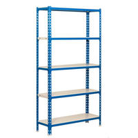 SCHWERLASTREGAL Big Metal Shark HxBxT 200 x 100 x 50 cm Fachlast 180 kg Blau-Weiß - Blau, Metall (100/200/50cm) - PROREGAL