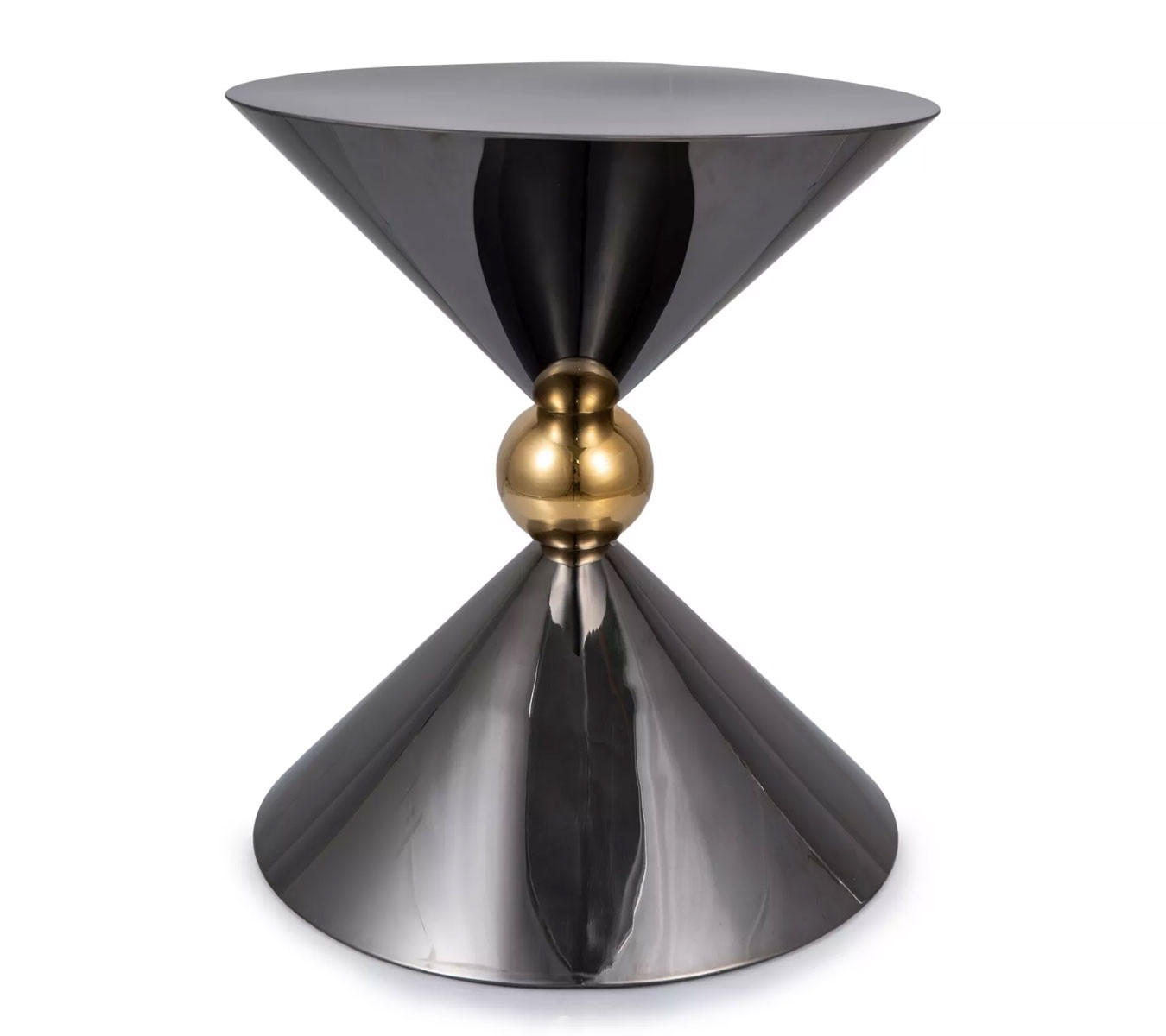 Feldmann-Wohnen Couchtisch Zwetschge, Gold 50x56x50 cm