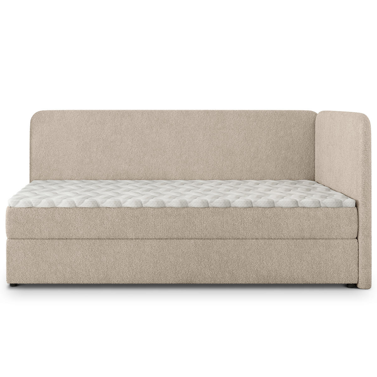 POSTEL BOXSPRING GINA 80x200 cm, s matrací a úložným prostorem, béžová - béžová, kompozitní dřevo/textil (80/200cm) - MASSENO