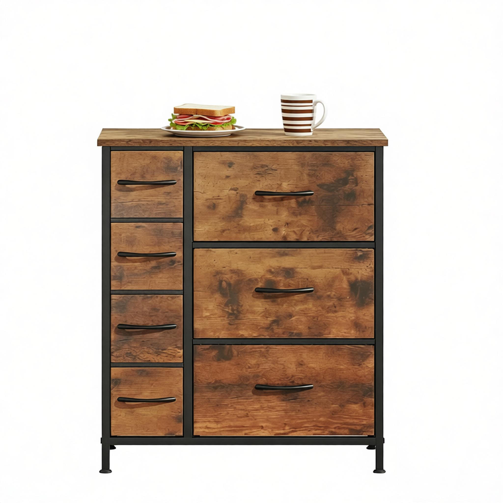 SIDEBOARD Rustikalbraun 63.5/30/73 cm - Wildeiche, Holz (63.5/73/30cm) - PANGIVO