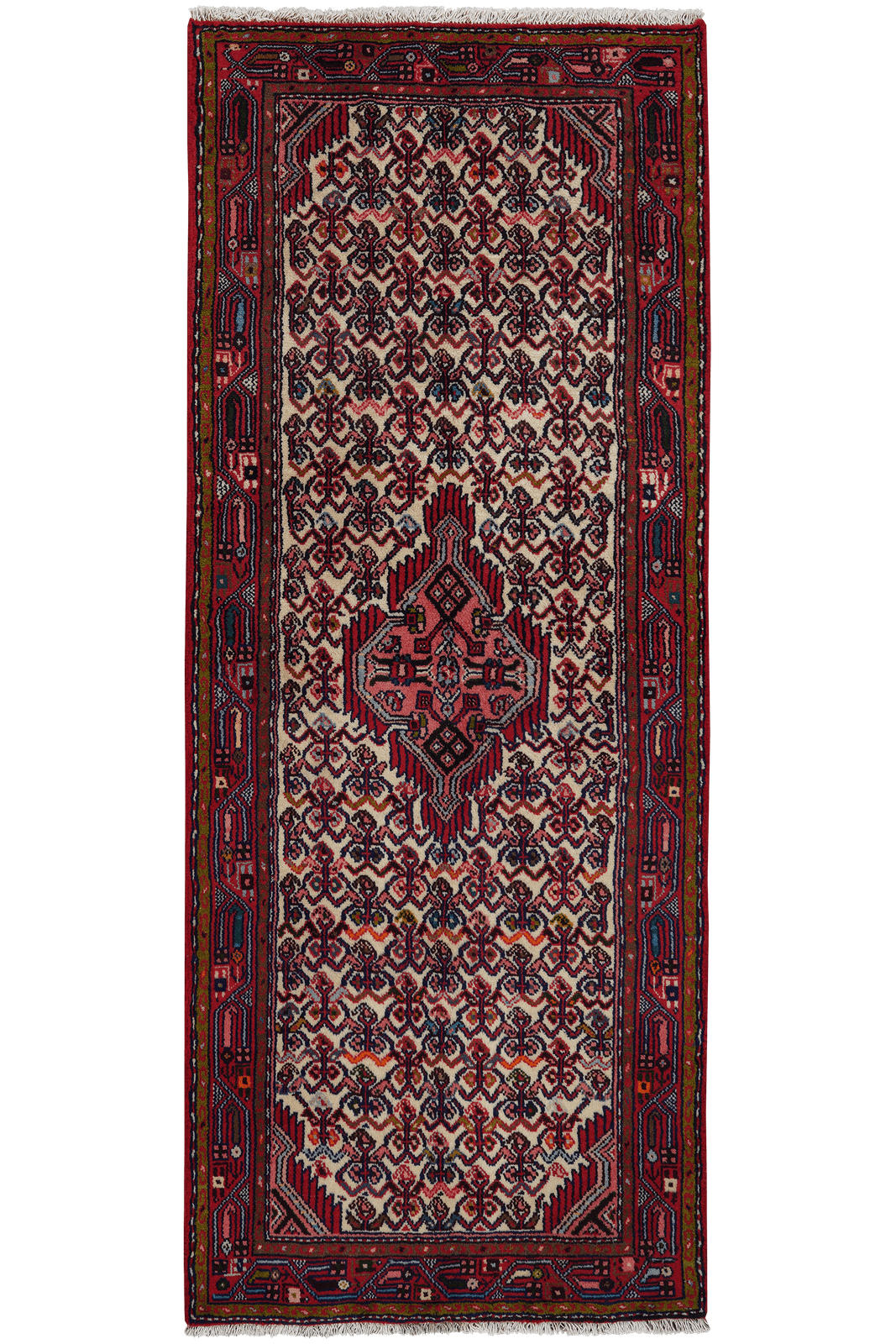 LÄUFER Orient handgeknüpft Assadabad Beige 193/77 cm Schurwolle - Beige, Textil (77/193cm) - Looma