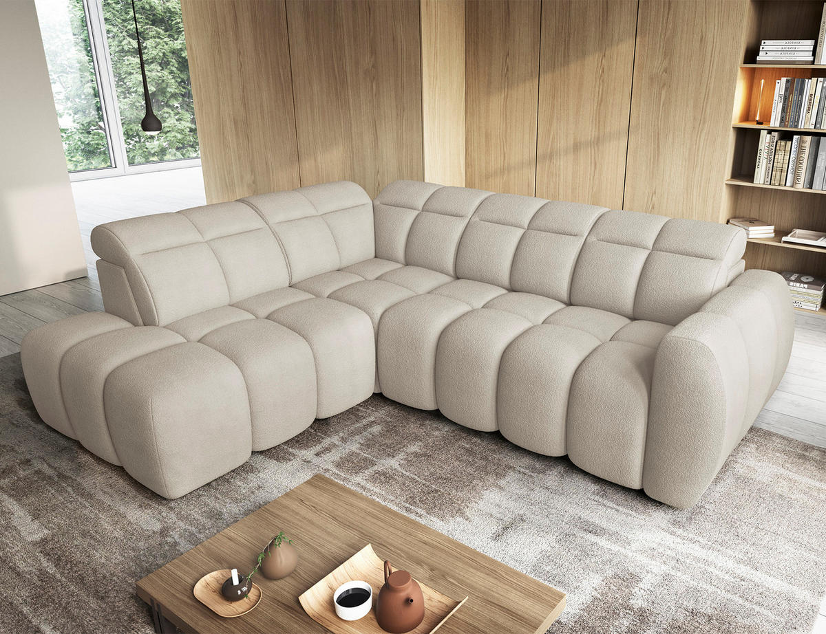 ECKSOFA Eagle L - Creme (Royal 18) - Creme, Holzwerkstoff (258/208cm) - Möblo
