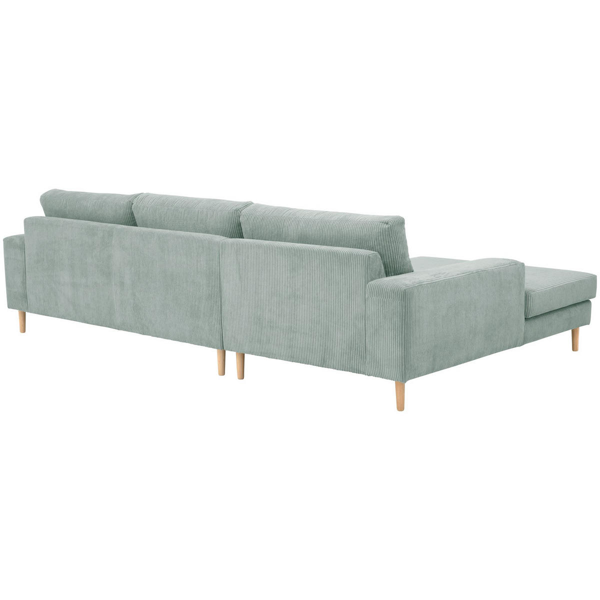 SOFA mit Longchair links Kaylynn Cordstoff silber - Silberfarben, Kunststoff (175/294cm) - 58aufmkessel