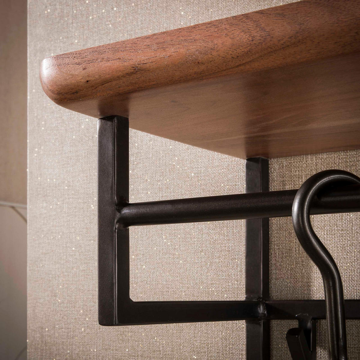 WANDGARDEROBE Edge Braun 33/100/80 cm - Braun, Holz (100/80/33cm) - Hoyz Collection